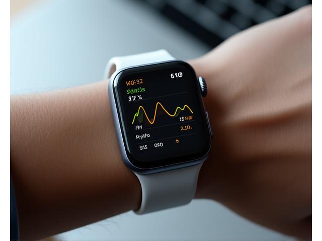 A smart watch displaying health metrics like heart rate and sleep patterns, symbolizing wellness technology.