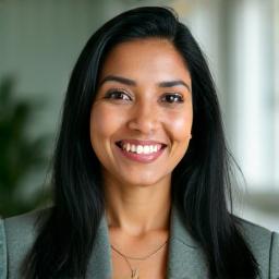 Portrait of Dr. Anya Sharma, a warm and insightful expert.