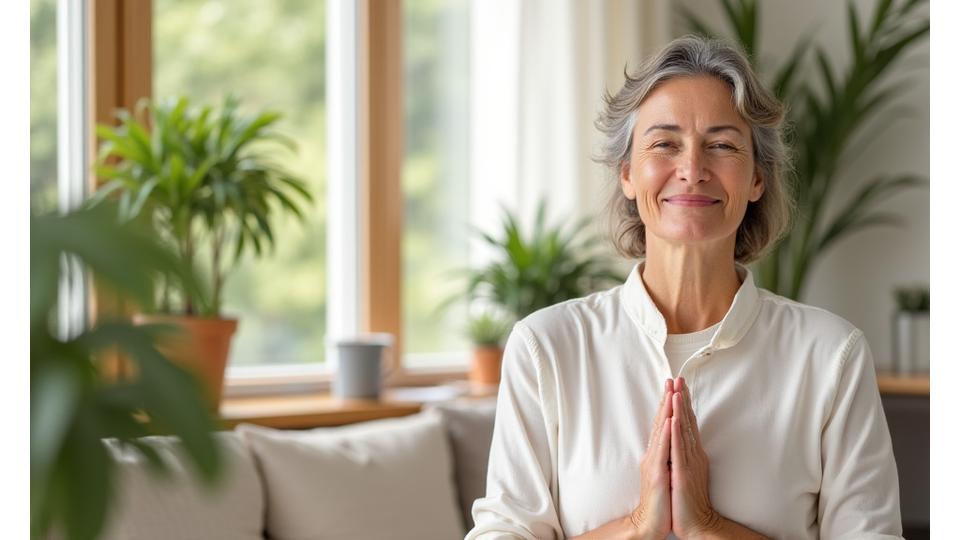 A serene individual practicing mindfulness with a gentle, glowing light, symbolizing inner peace and focus.